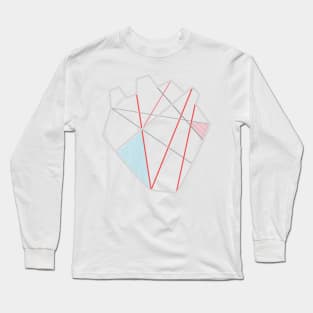 Digital illustrations of some geometric hearts Long Sleeve T-Shirt